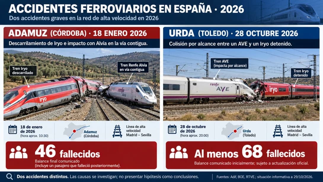 2 accidentes en 9 meses - ninguno en los 33 años anteriores