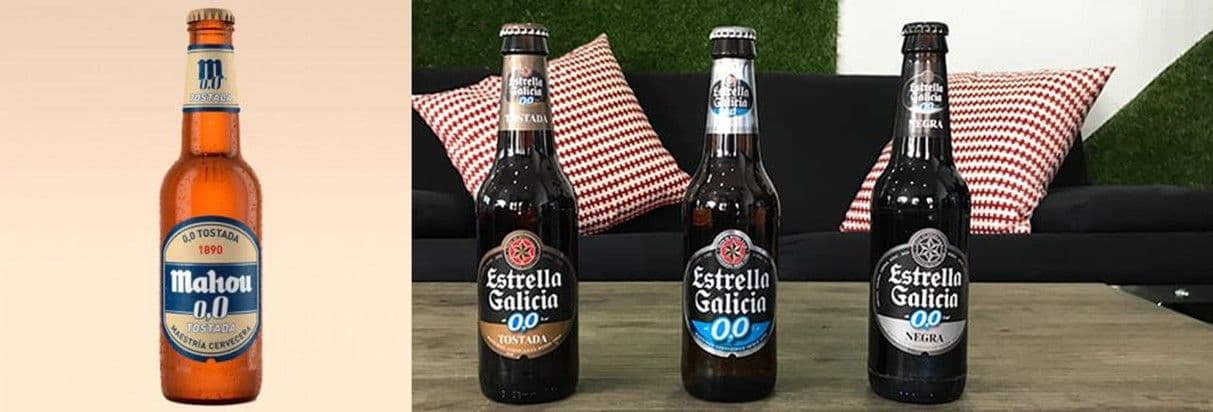 Mahou tostada 0,0 y Estrella de Galicia 0,0