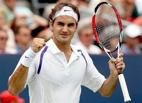 Roger Federer jugando con Wilson pro Staff