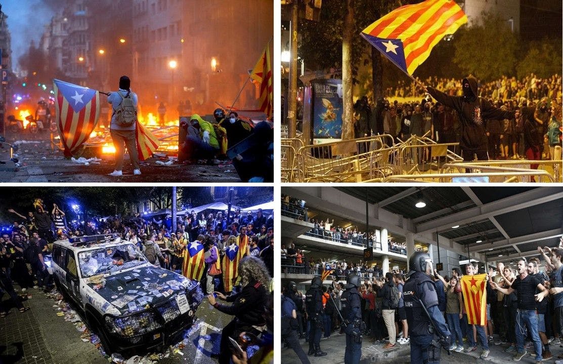Disturbios en Barcelona octubre 2017 - Imágenes EFE