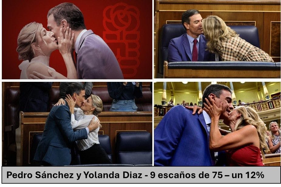 La relación entre PSOE y Sumar es muy clara - Pedro Sánchez y Yolanda Diaz - Imágenes El Mundo, El Confidencial y EFE