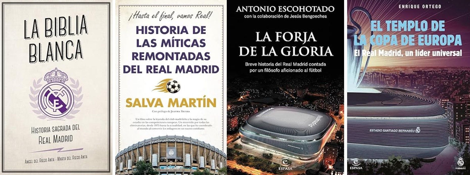 Algunos libros sobre la historia, hechos y remontadas míticas del Real Madrid