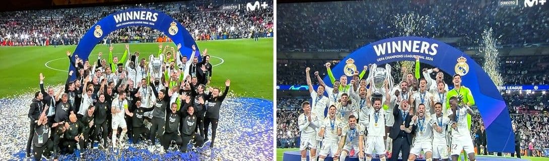 El Real Madrid celebra la decimoquinta Champions - Imagen Movistar TV