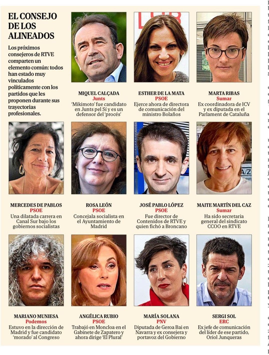 Nuevos consejeros propuestos para RTVE - Imagen diario El Mundo