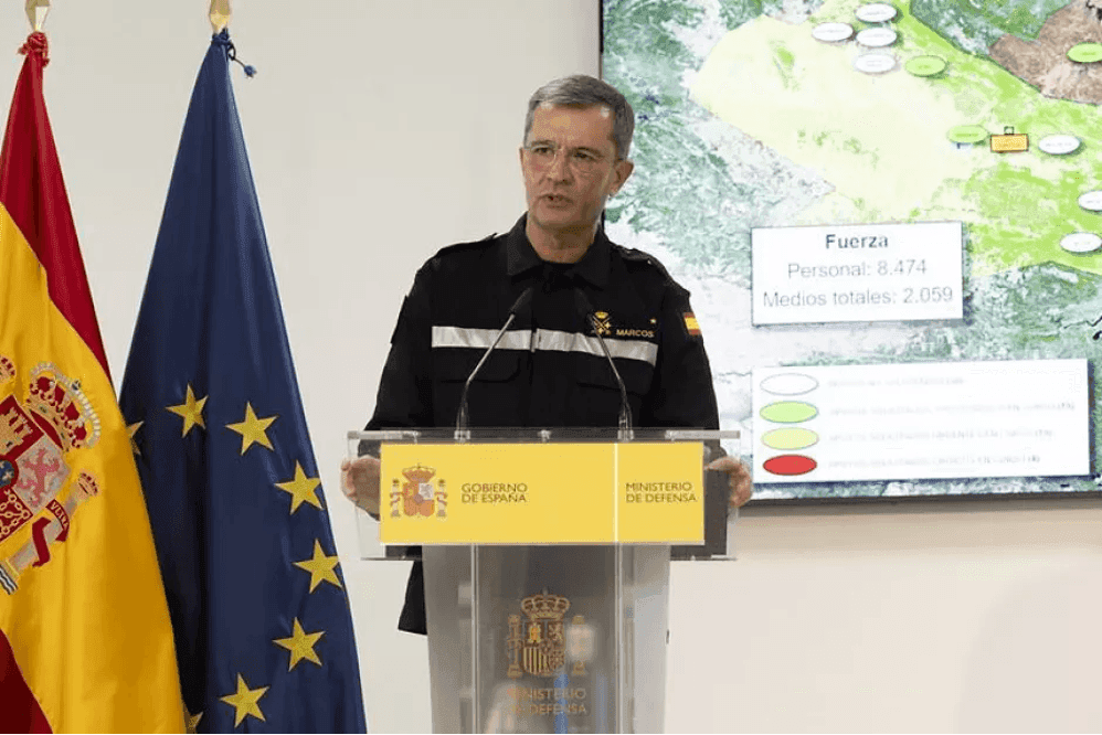 Teniente General Javier Marcos en rueda de prensa &nbsp;- Imagen El Mundo