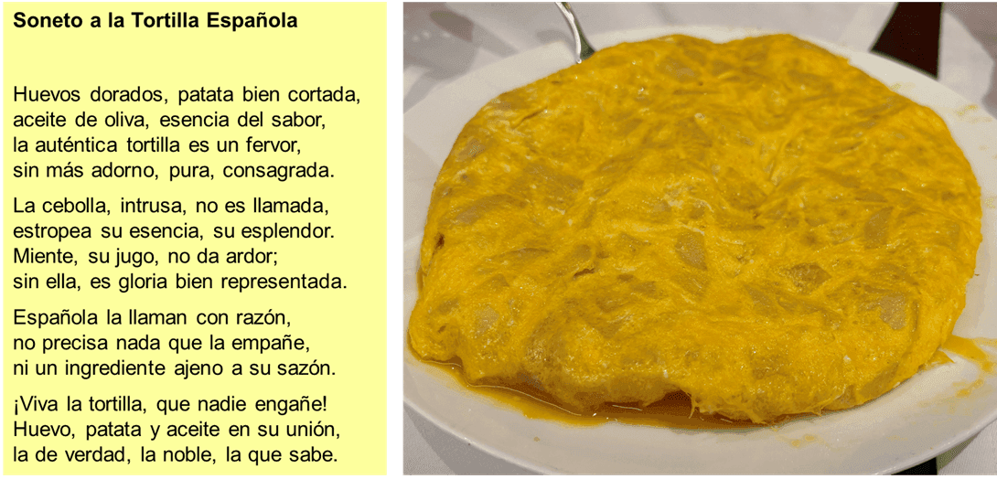 Soneto a la tortilla española