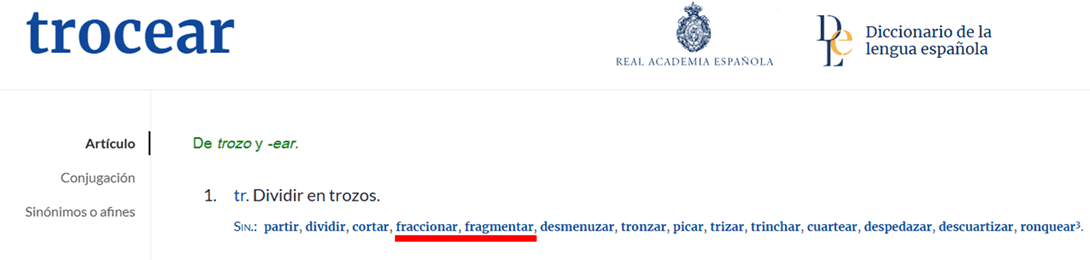 Diccionario RAE - definición de la palabra TROCEAR