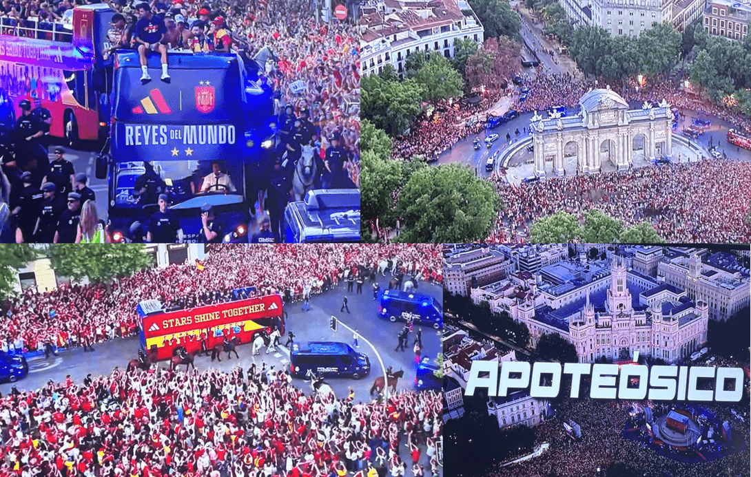 Celebración en las calles de Madrid