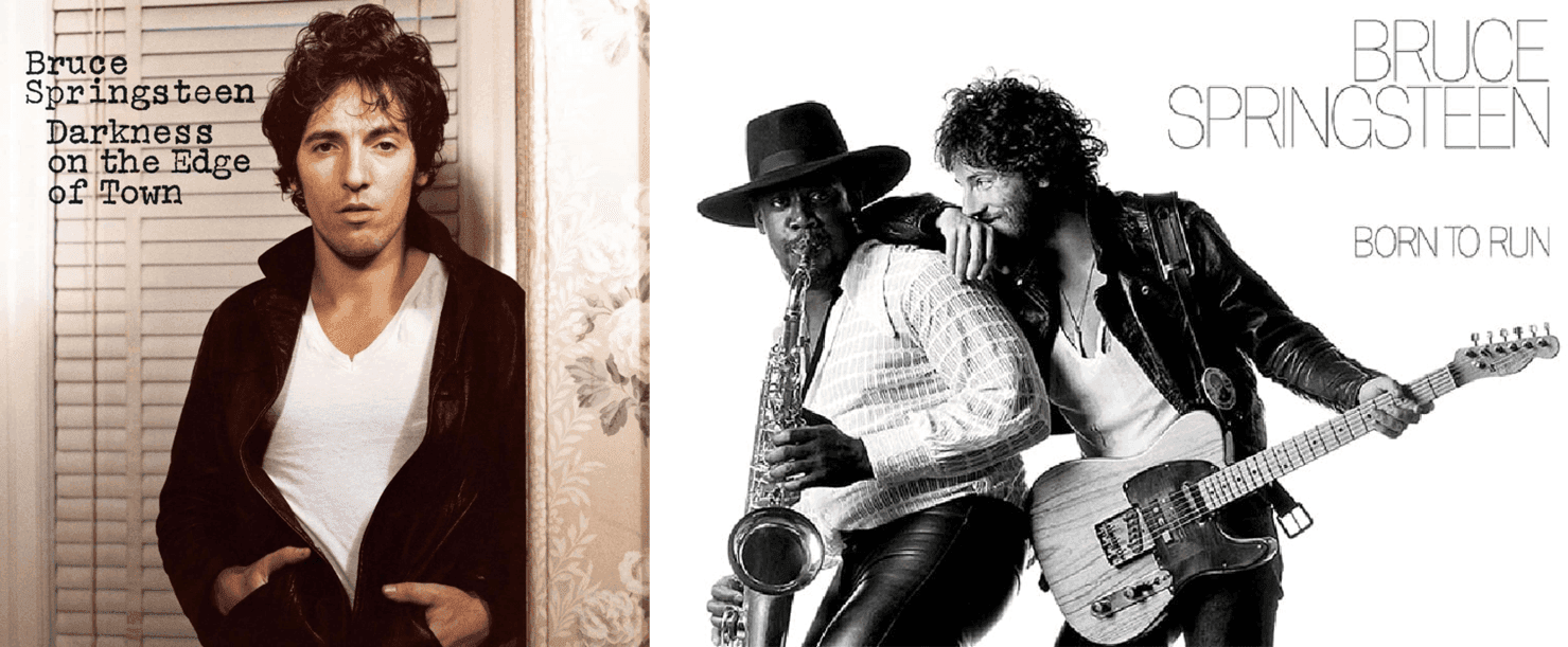 Portadas LPs Born to run (1975)&nbsp; y Darkness at the edge of town (1978)