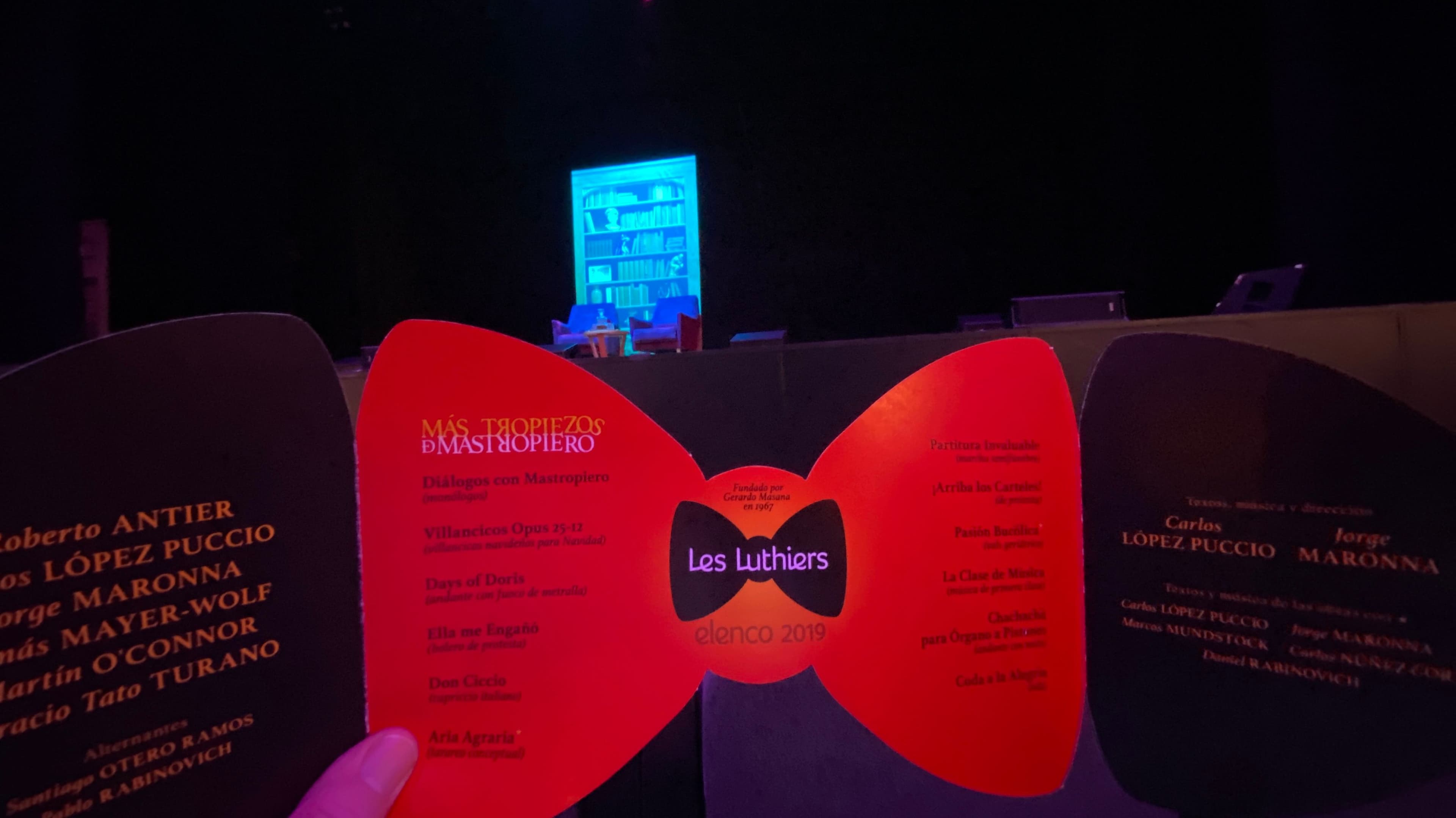 Programa de mano de "Más tropiezos de Mastropiero"