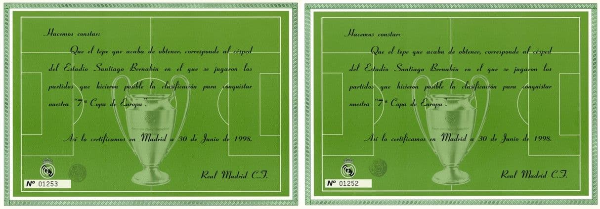 Certificado tepe del Estadio Santiago Bernabéu - Imagen José Madrid