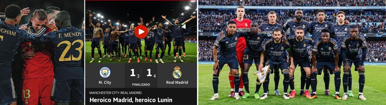 Imágenes diario Marca - Manchester City 1 - Real Madrid 1