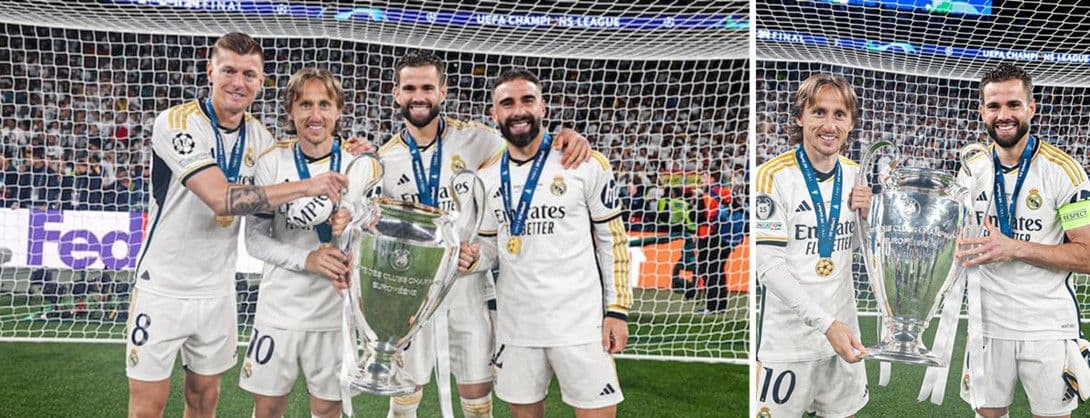 Nacho y Modric 26 títulos. Kroos, Modric, Nacho y Carvajal seis Champions