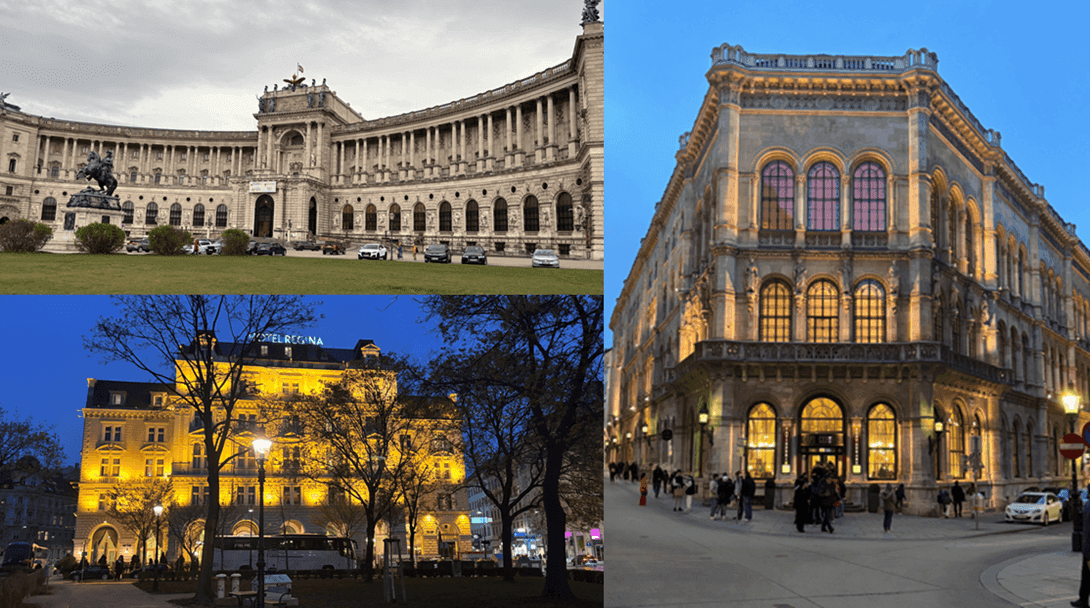Atardecer en Viena, Hofburg, Cafe Central y hotel Regina