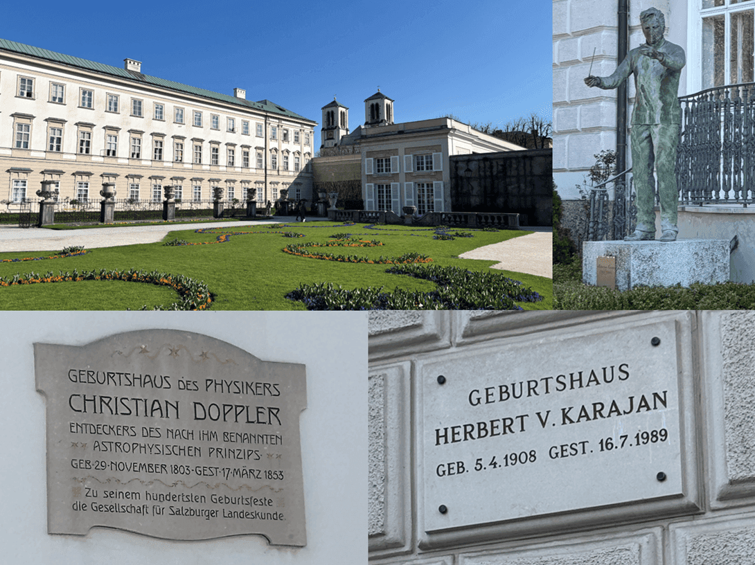 Palacio Mirabell, casas de Doppler y Von Karajan