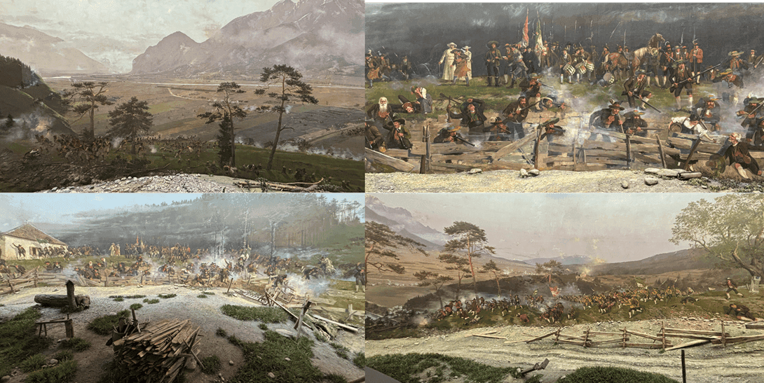 Pintura panorámica Innsbruck de Zeno Diemer